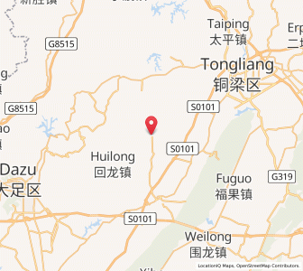 Map of Guoliang, Chongqing