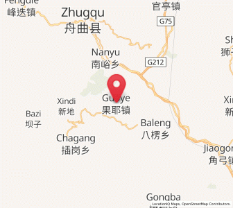 Map of Guoye, Gansu