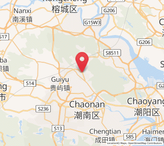 Map of Gurao, Guangdong