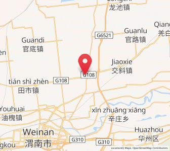 Map of Gushi, Shaanxi