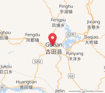 Map of Gutian, Fujian