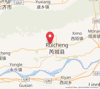 Map of Guwei, Shanxi