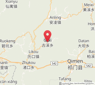 Map of Guxi, Anhui