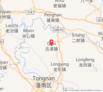 Map of Guxi, Chongqing