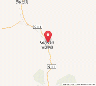 Map of Guyuan, Inner Mongolia