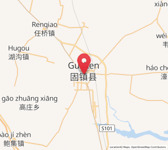 Map of Guzhen Chengguanzhen, Anhui