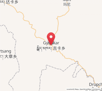 Map of Gyimkar, Qinghai