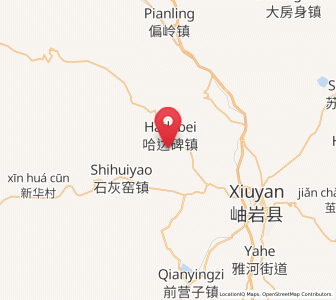 Map of Hadabei, Liaoning