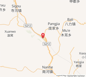 Map of Hadapu Zhen, Gansu