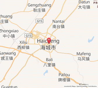 Map of Haicheng, Liaoning