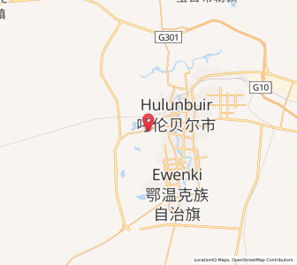 Map of Hailar, Inner Mongolia