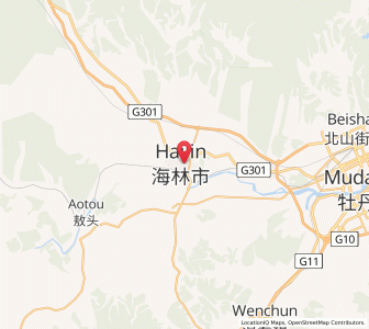 Map of Hailin, Heilongjiang