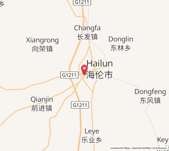 Map of Hailun, Heilongjiang