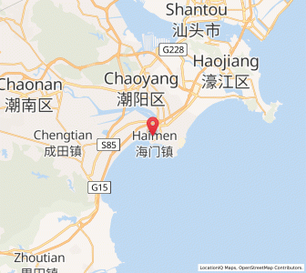 Map of Haimen, Guangdong