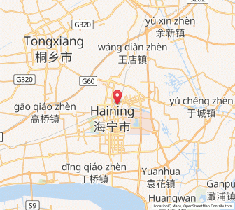Map of Haining, Zhejiang