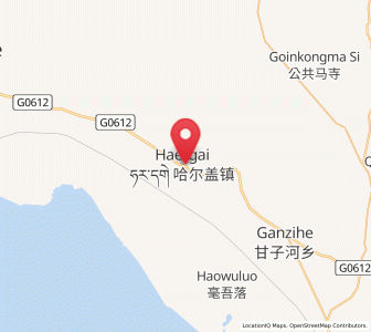 Map of Hairag, Qinghai