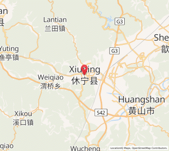 Map of Haiyang, Anhui