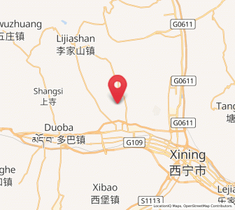 Map of Haizigou, Qinghai