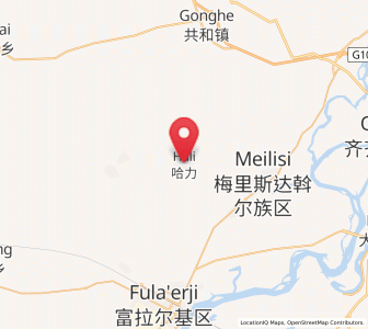 Map of Hali, Heilongjiang