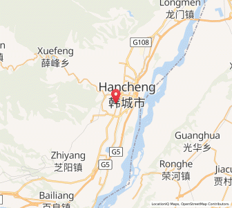 Map of Hancheng, Shaanxi