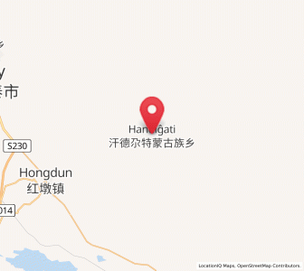 Map of Handegate, Xinjiang