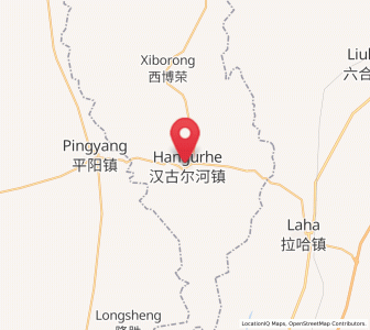 Map of Hangu Erhe, Inner Mongolia