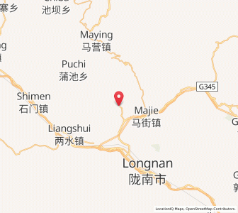 Map of Hanlin, Gansu
