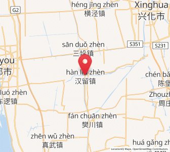 Map of Hanliu, Jiangsu