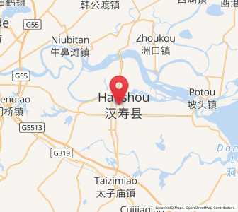 Map of Hanshou, Hunan
