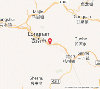 Map of Hanwang, Gansu