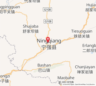 Map of Hanyuan, Shaanxi