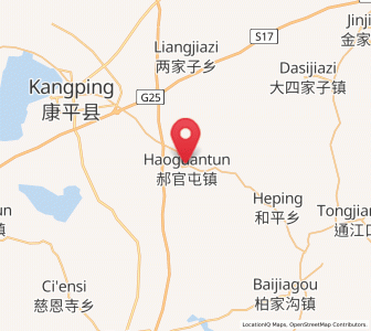 Map of Haoguantun, Liaoning