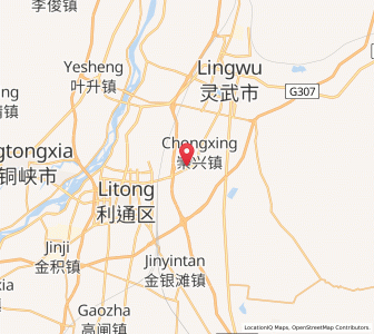 Map of Haojiaqiao, Ningxia Hui Autonomous Region