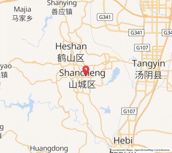 Map of Hebi, Henan