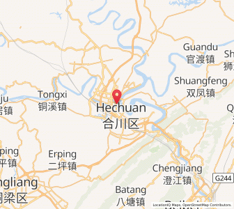 Map of Hechuan, Chongqing