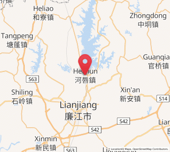Map of Hechun, Guangdong