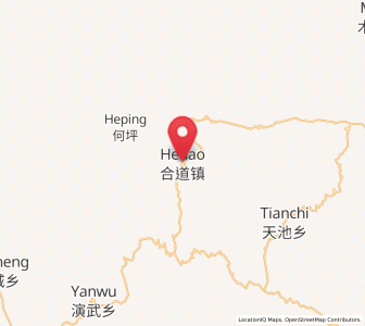 Map of Hedao, Gansu
