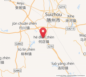 Map of Hedian, Hubei