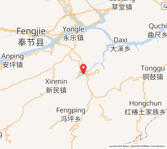 Map of Hefeng, Chongqing