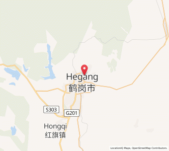 Map of Hegang, Heilongjiang