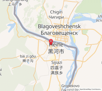 Map of Heihe, Heilongjiang