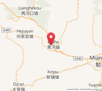 Map of Heiheba, Shaanxi