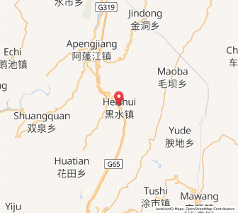 Map of Heishui, Chongqing
