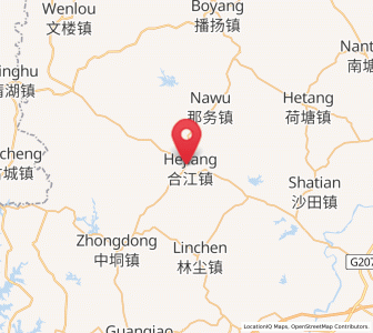 Map of Hejiang, Guangdong