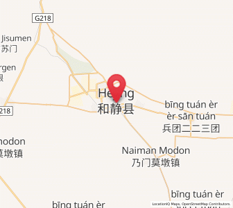 Map of Hejing, Xinjiang