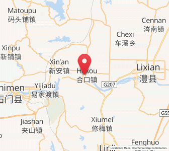 Map of Hekou, Hunan