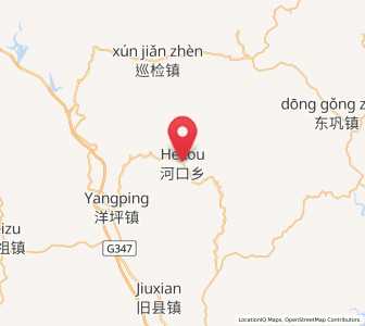 Map of Hekou, Hubei