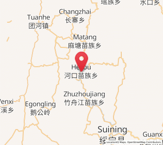 Map of Hekou, Hunan