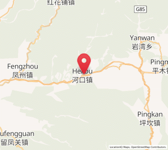 Map of Hekou, Shaanxi