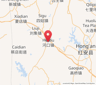 Map of Hekou, Hubei